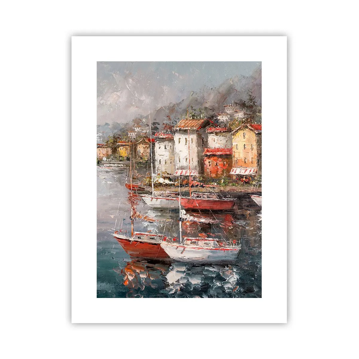 Affisch - Romantisk hamn - 30x40 cm