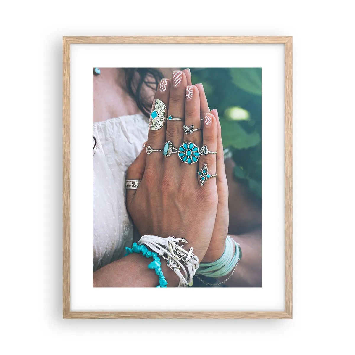 Affisch i ram av ljusek - Välkommen till existensens centrum - 40x50 cm