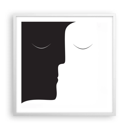 Affisch i vit ram - Motsatsernas enhet - 60x60 cm