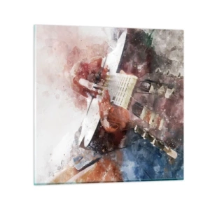 Glastavla - Bild på glas - Vad tycker du om det? - 70x70 cm