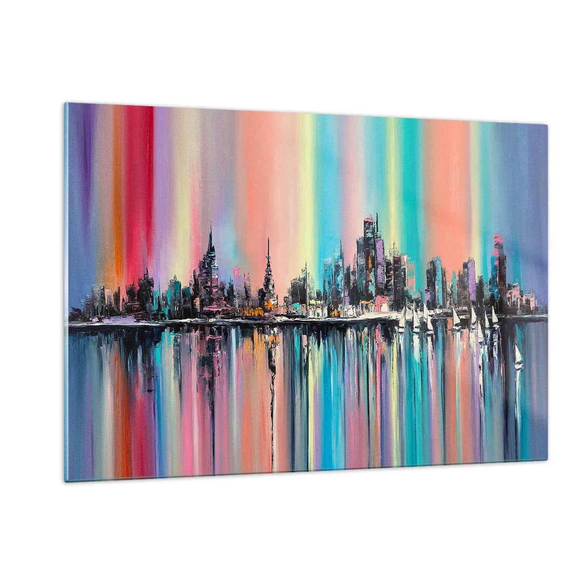 Glastavla - Bild på glas - Nattens ljus - 120x80 cm