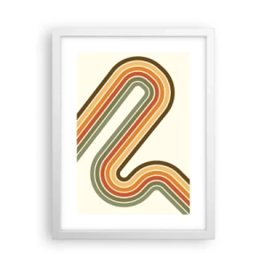 Affisch i vit ram - Zig-zack mot målet - 30x40 cm