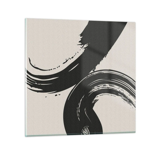Glastavla - Bild på glas - Svepande och cirkulärt - 30x30 cm