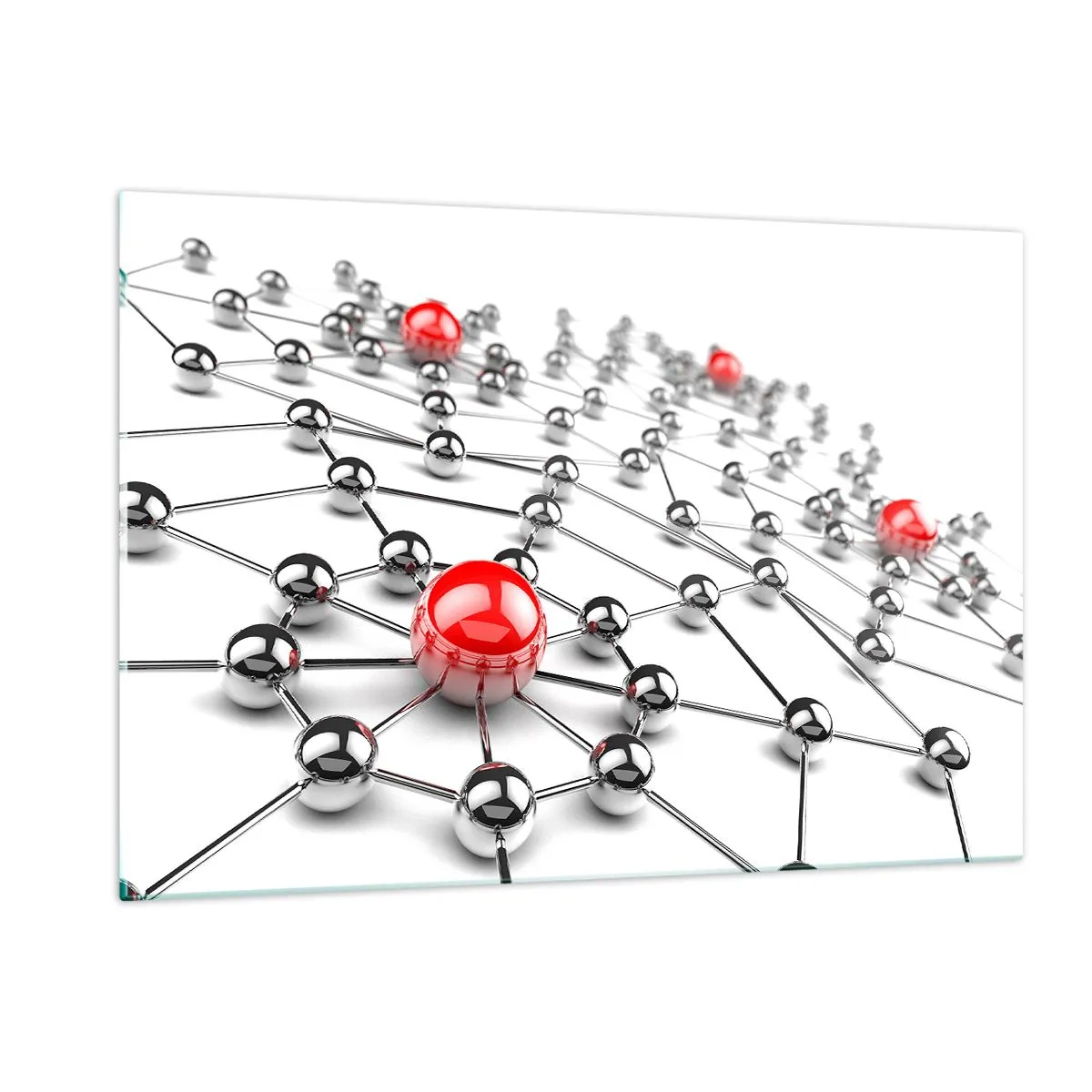 Glastavla - Bild på glas - Silvernät - 120x80 cm