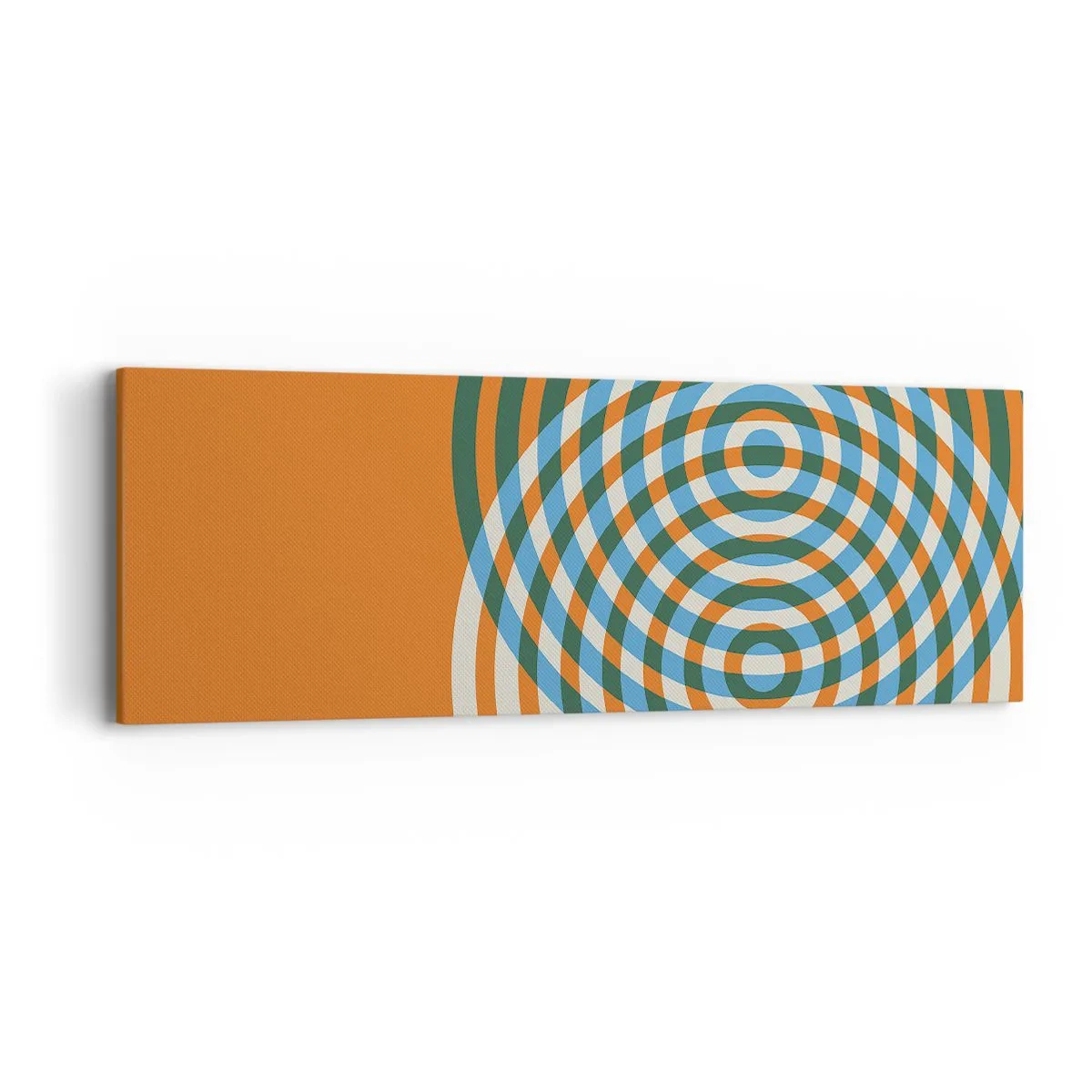 Canvastavla - Bild på duk - Abstrakt cirkulär variation - 90x30 cm