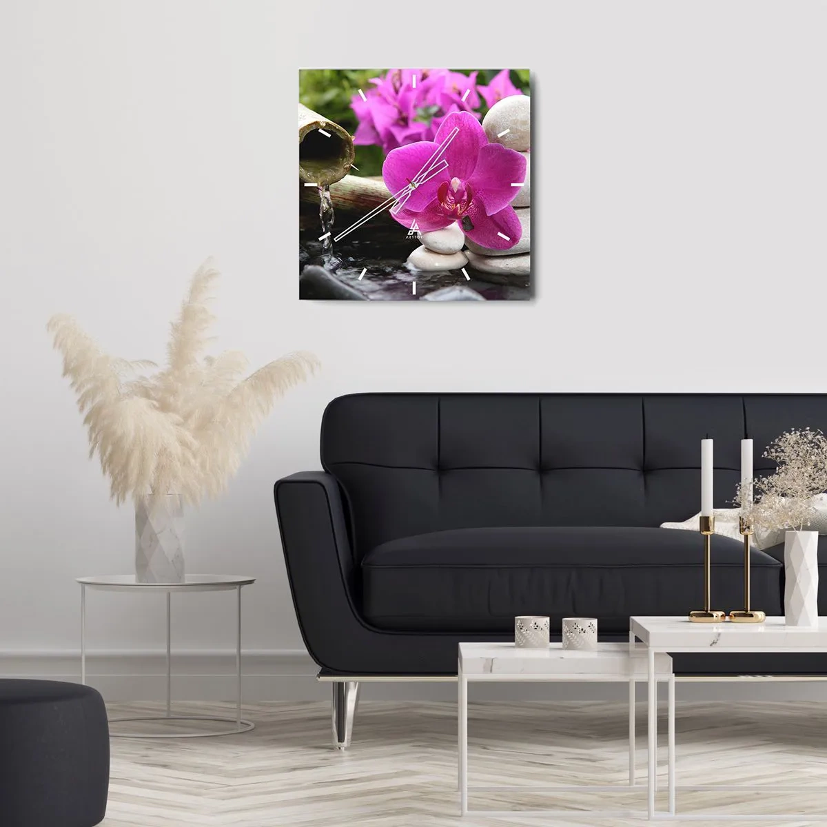 Väggklocka - Klocka på glas - Så kopplar du av - 30x30 cm