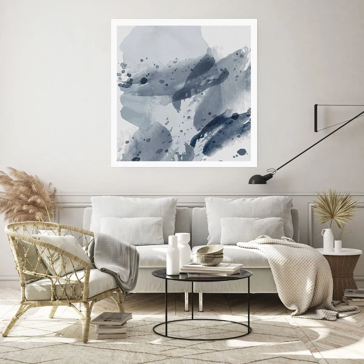 Affisch - Studie om vattnets natur - 30x30 cm