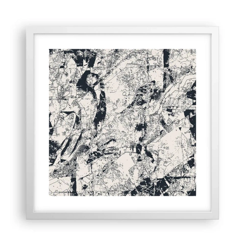 Affisch i vit ram - Motsatsernas interpenetration - 40x40 cm