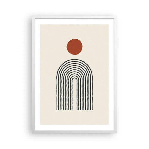 Affisch i vit ram - Formernas och färgernas magnetism - 50x70 cm