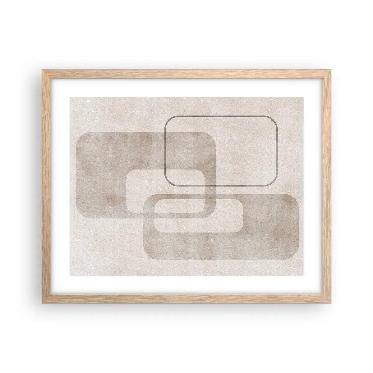 Affisch i ram av ljusek - Geometrisk fug - 50x40 cm