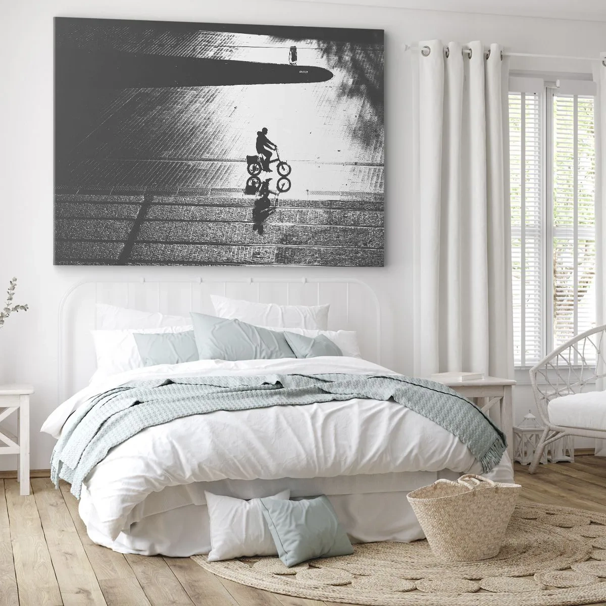 Canvastavla - Bild på duk - Rakt fram genom staden - 100x70 cm