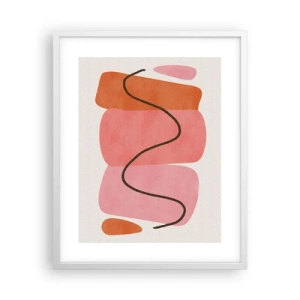 Affisch i vit ram - Formernas mjuka rörelse - 40x50 cm