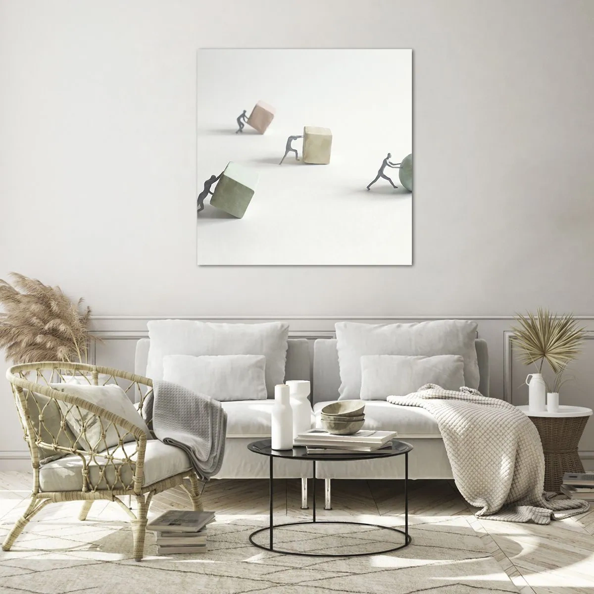 Glastavla - Bild på glas - Livet leker - 60x60 cm