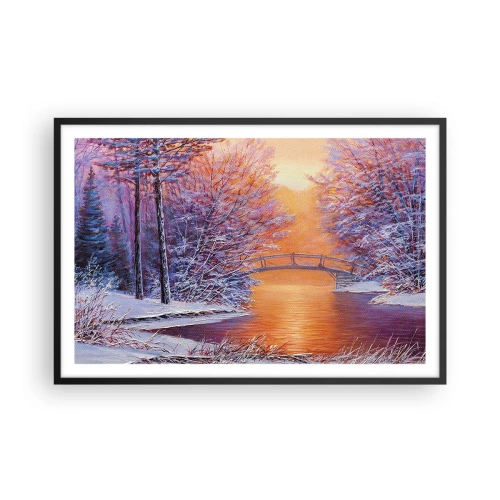 Affisch i svart ram - Låt oss mötas här - 91x61 cm