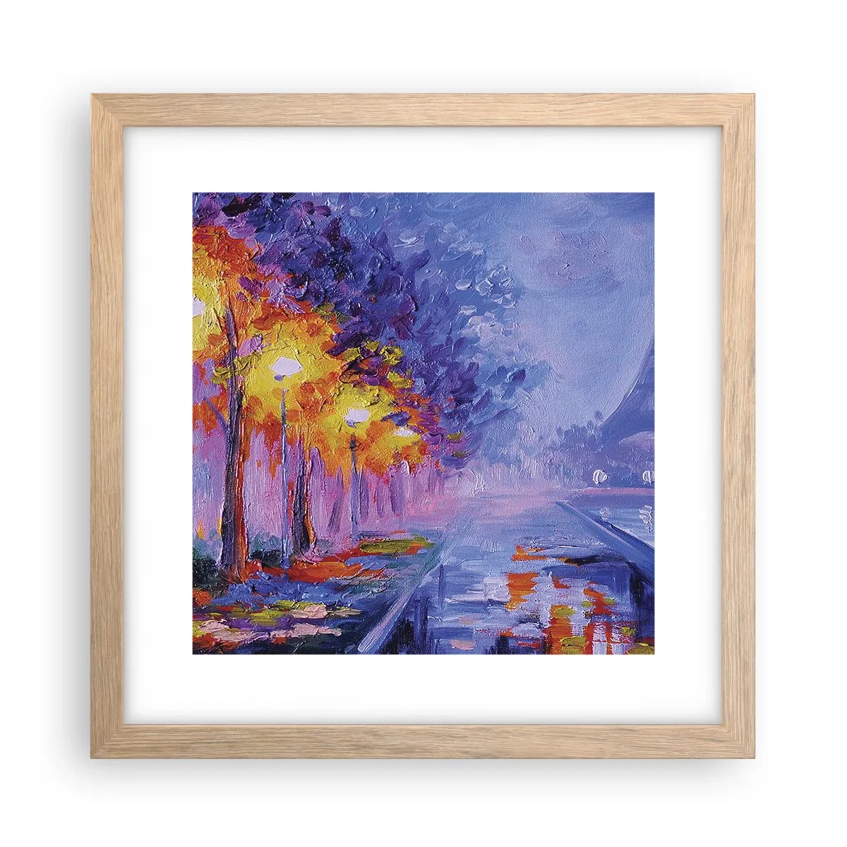 Affisch i ram av ljusek - Drömpromenad - 30x30 cm