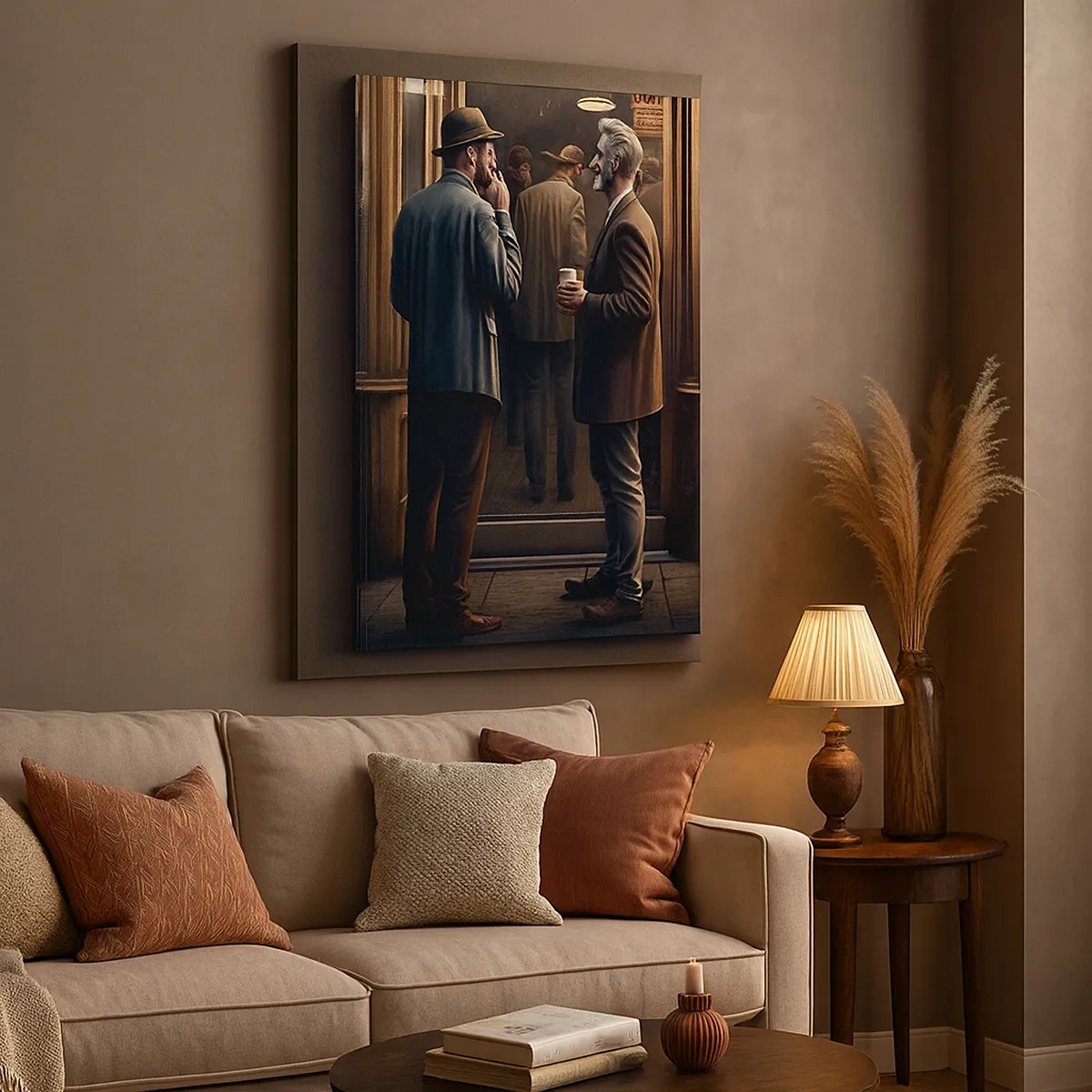 Canvastavla - Bild på duk - En bra stund på dagen - 50x70 cm