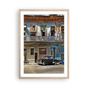 Affisch i ram av ljusek - Havana stämning - 50x70 cm