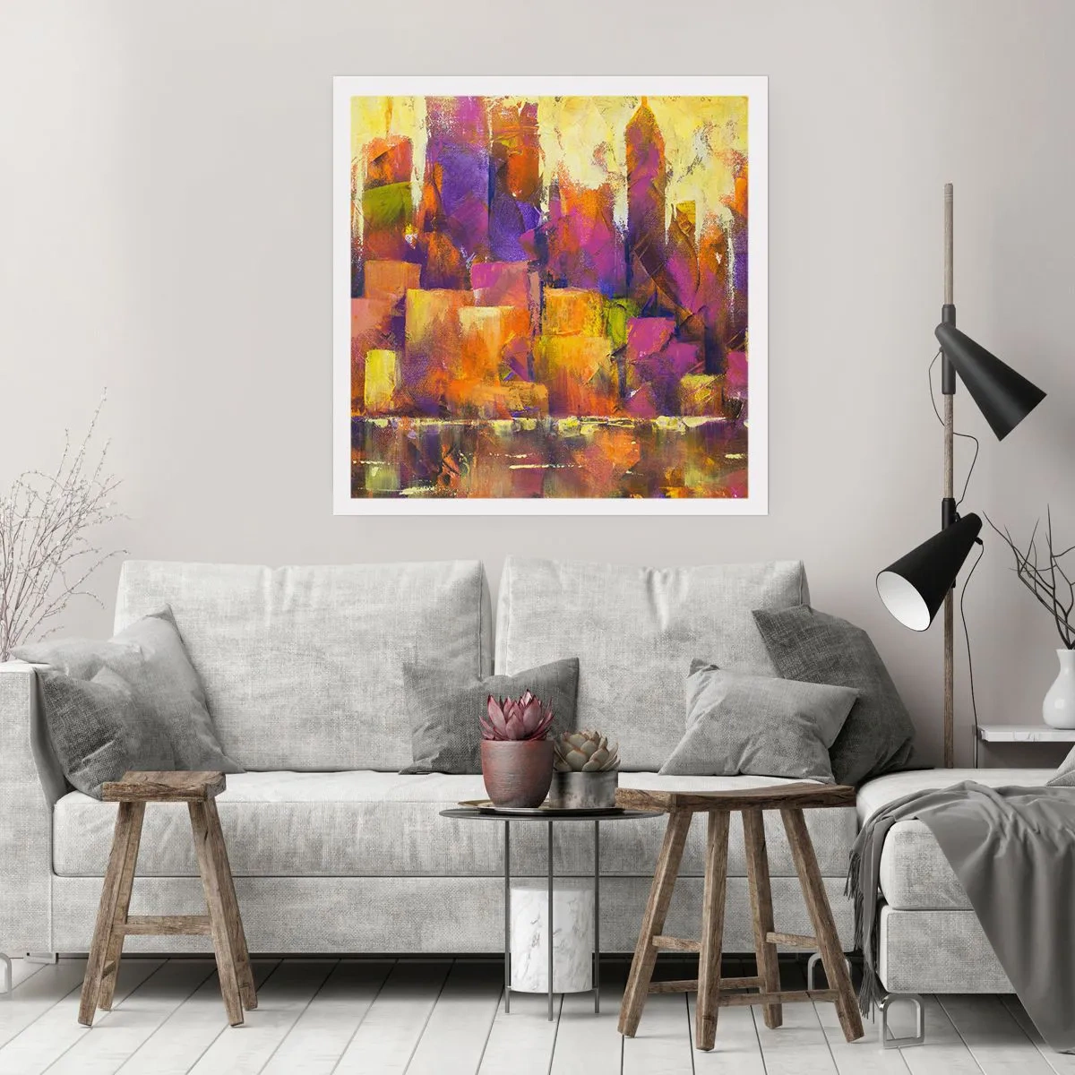 Affisch - Metropolis komposition - 30x30 cm