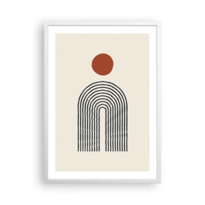 Affisch i vit ram - Formernas och färgernas magnetism - 50x70 cm