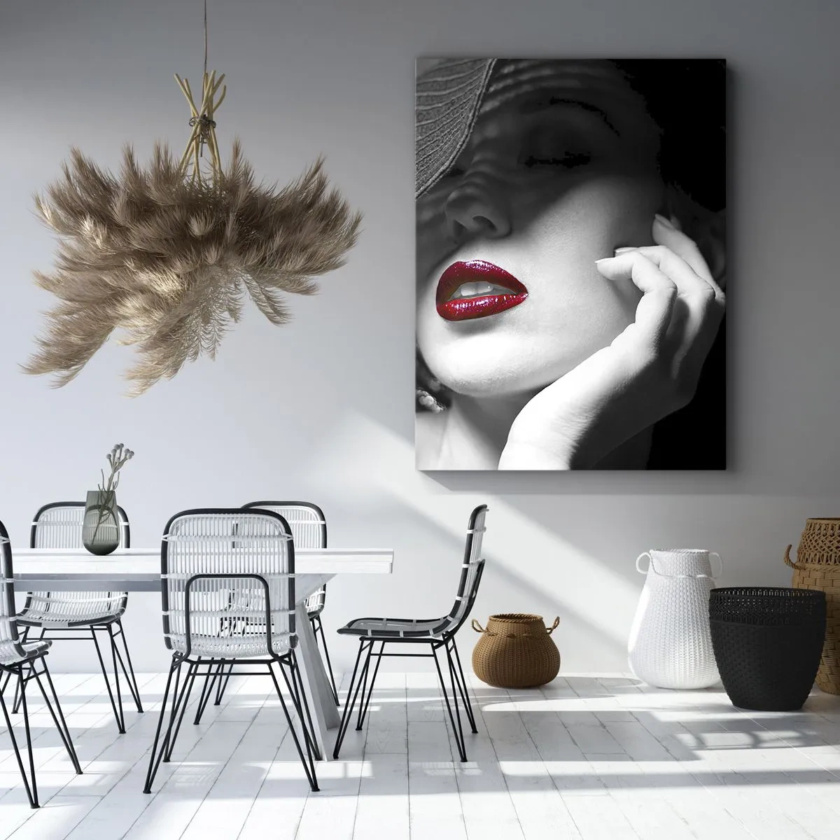 Canvastavla - Bild på duk - En studie i scharlakansröd - 50x70 cm