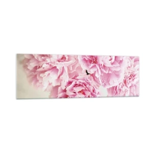 Glastavla - Bild på glas - Rosa prakt - 160x50 cm