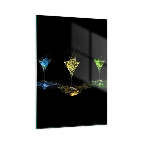 Glastavla - Bild på glas - Glädjens färger i kristallglaset - 50x70 cm