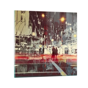Glastavla - Bild på glas - Storstads passage - 30x30 cm