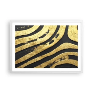 Affisch i vit ram - Allt flyter - 70x50 cm