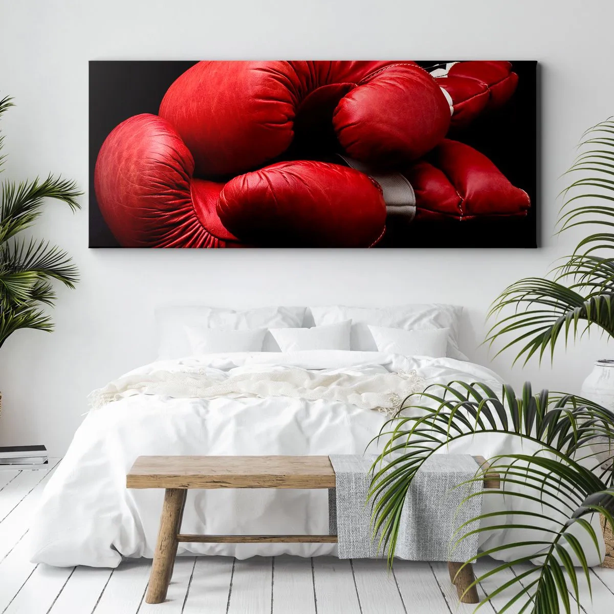 Canvastavla - Bild på duk - Kampens emotioner bakom oss - 100x40 cm