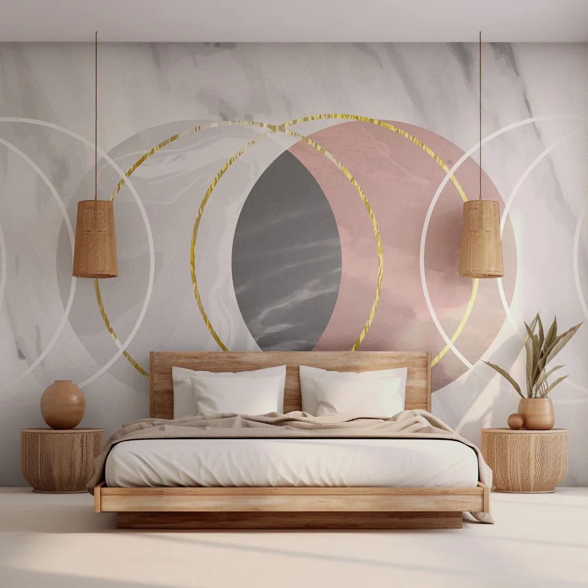 Fototapet Premium Canvas - Sfärernas musik - Abstraktion, Bit, distrikt - 350x256 cm