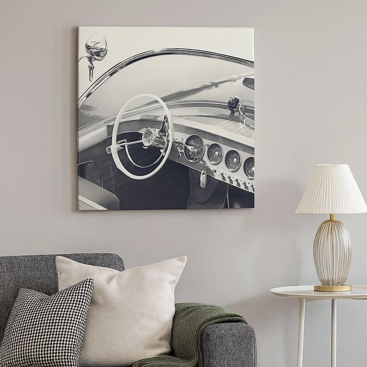 Canvastavla - Bild på duk - Väder för de rika - 30x30 cm