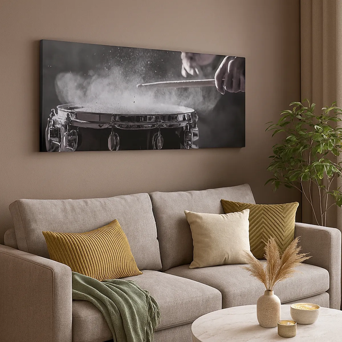 Canvastavla - Bild på duk - Musikens puls - 30x30 cm