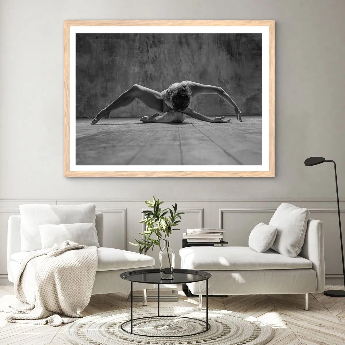 Affisch i ram av ljusek - Upphittad symmetri - 40x30 cm