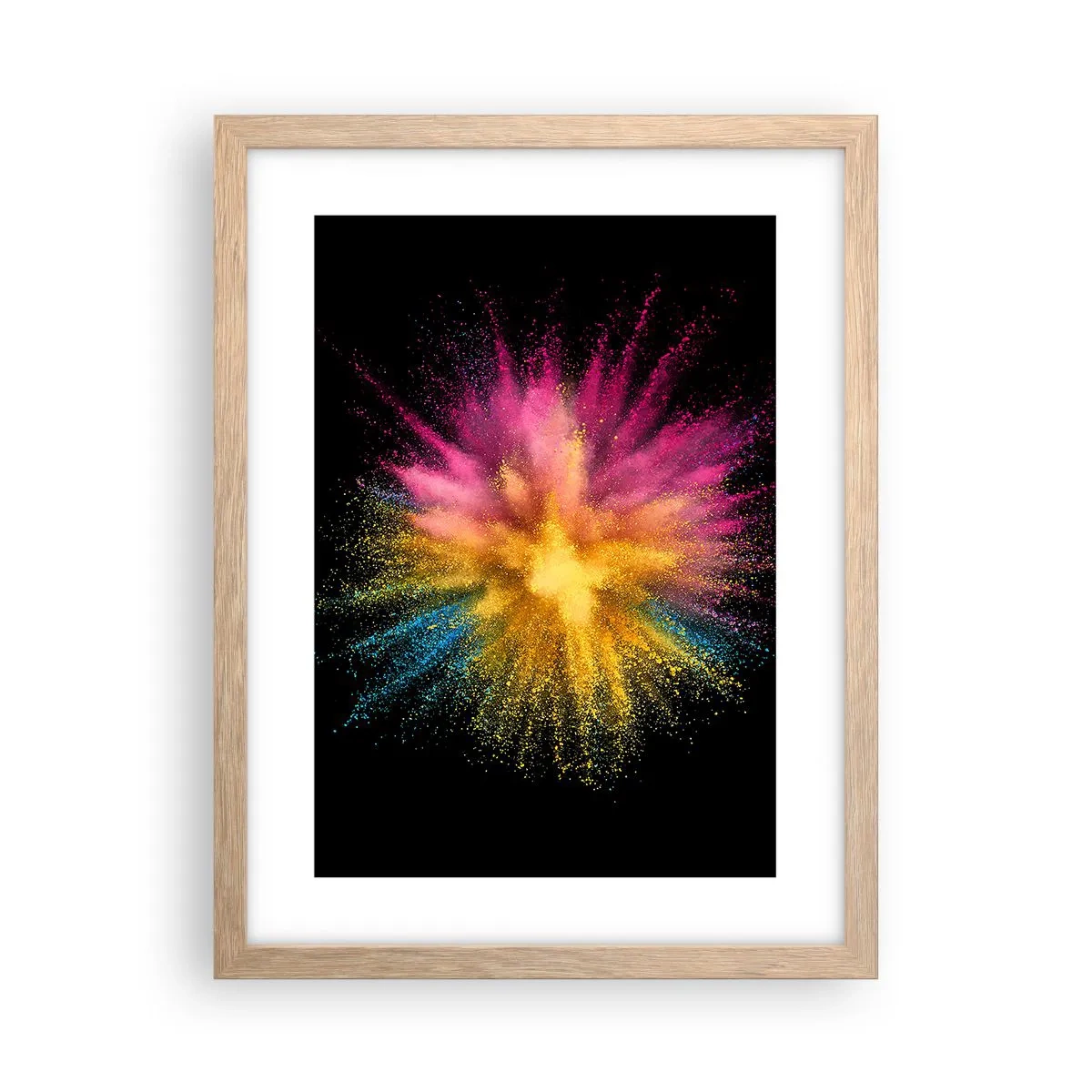 Affisch i ram av ljusek - Färgerna föds  - 30x40 cm