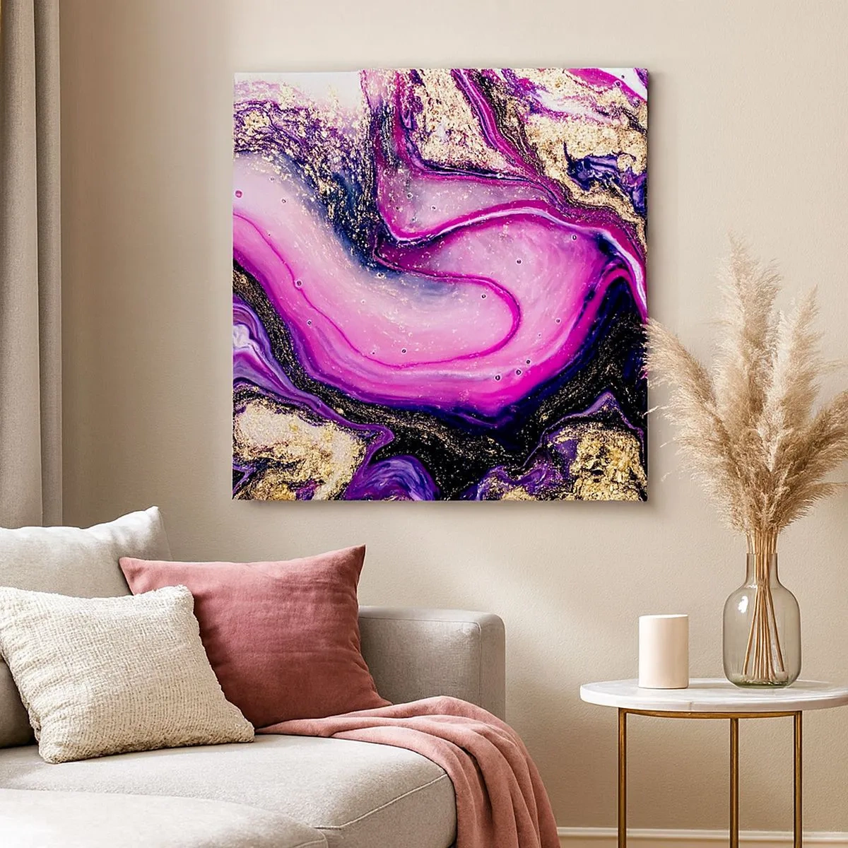 Canvastavla - Bild på duk - En stund bakom kulisserna - 30x30 cm