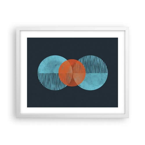 Affisch i vit ram - Symmetrisk komposition - 50x40 cm