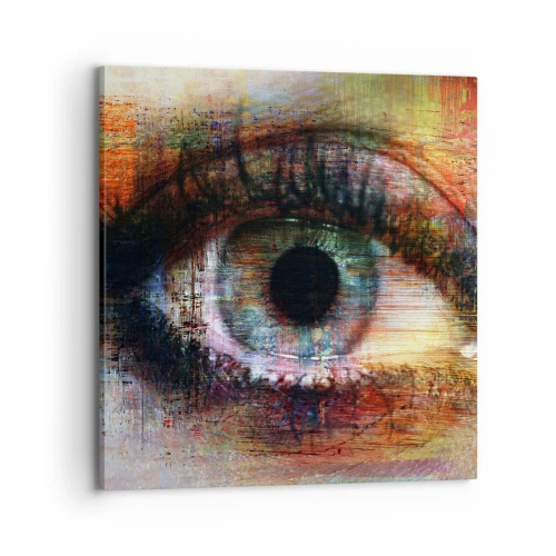 Canvastavla - Bild på duk - Man kan titta in i själen - 70x70 cm