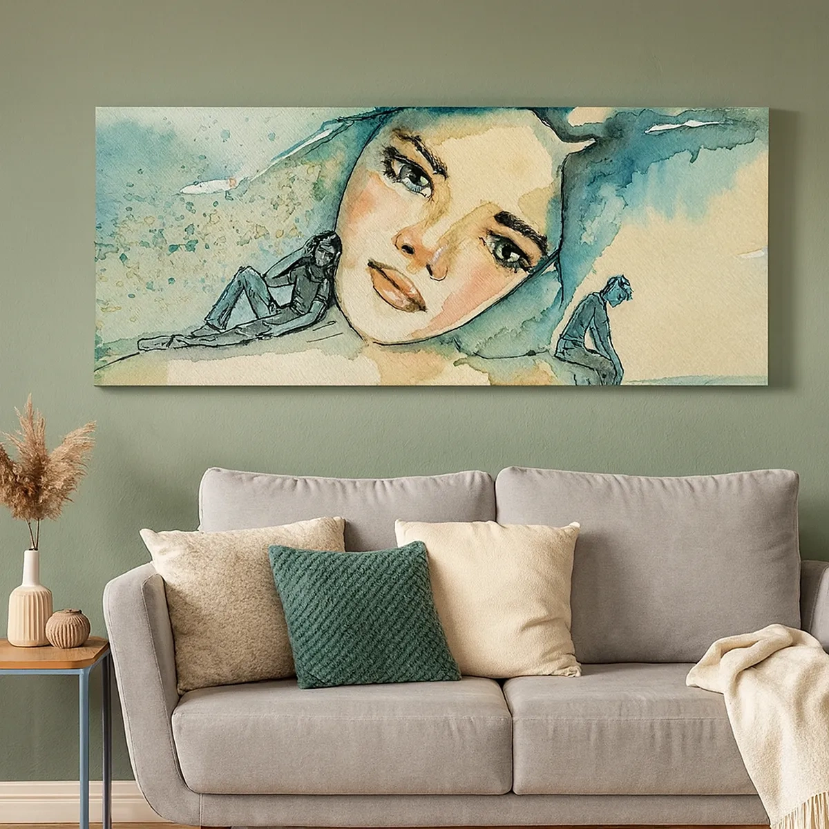 Canvastavla - Bild på duk - Am I blue? - 30x30 cm