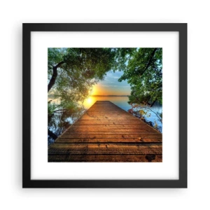 Affisch i svart ram - Sakta ner, sätt dig - 30x30 cm