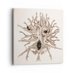 Canvastavla - Bild på duk - Blommar i dansen - 40x40 cm