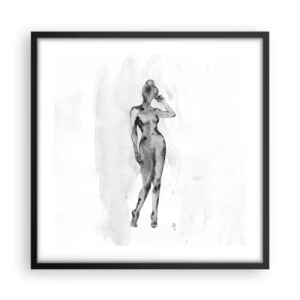 Affisch i svart ram - En studie om kvinnlighetens perfektion - 50x50 cm