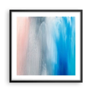 Affisch i svart ram - Element: luft - 50x50 cm