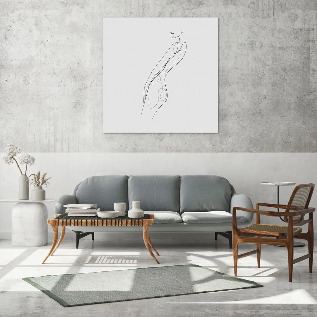 Glastavla - Bild på glas - Bara en utfästelse - 60x60 cm