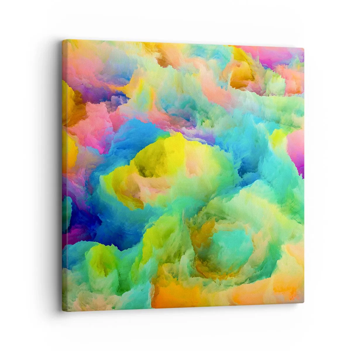 Canvastavla - Bild på duk - Regnbågsdun - 30x30 cm