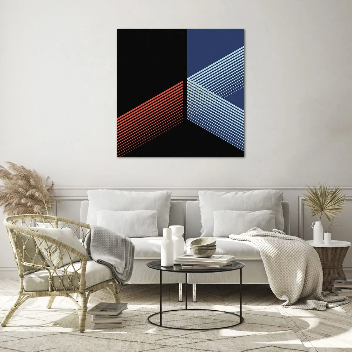 Glastavla - Bild på glas - Enkel historia - 70x70 cm