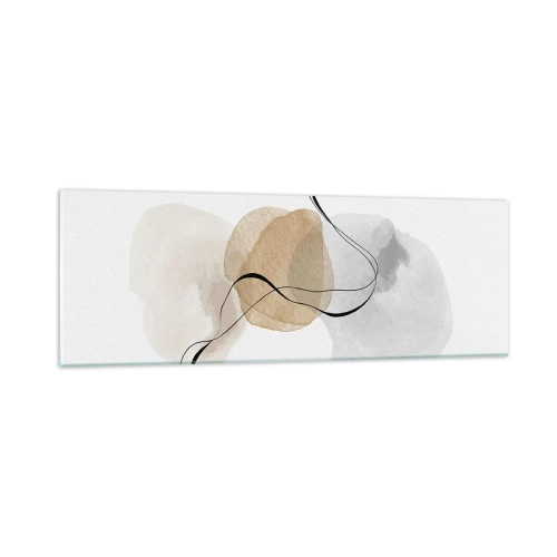 Glastavla - Bild på glas - Luftpärlor - 90x30 cm