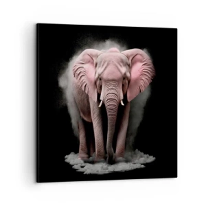 Canvastavla - Bild på duk - Tänk inte på en rosa elefant! - 60x60 cm
