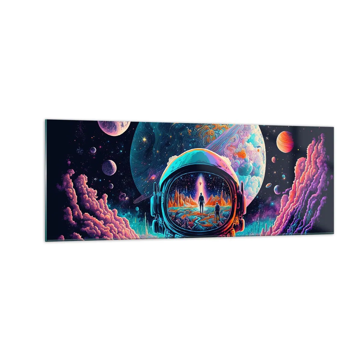 Glastavla - Bild på glas - Filosofer har aldrig drömt - 140x50 cm