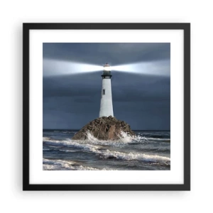 Affisch i svart ram - Här...här...här! - 40x40 cm