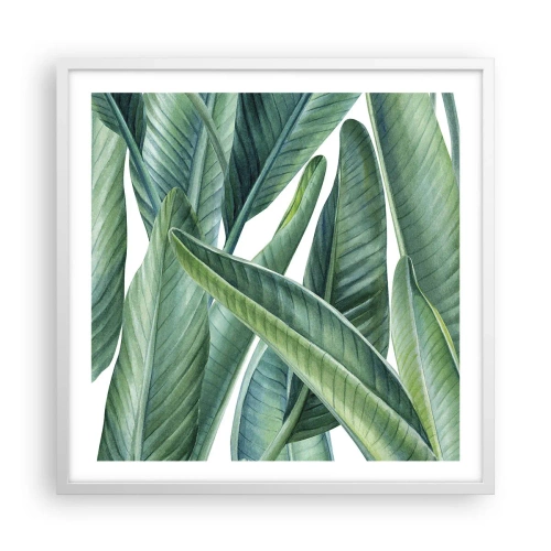 Affisch i vit ram - Grönskan i sig själv - 60x60 cm